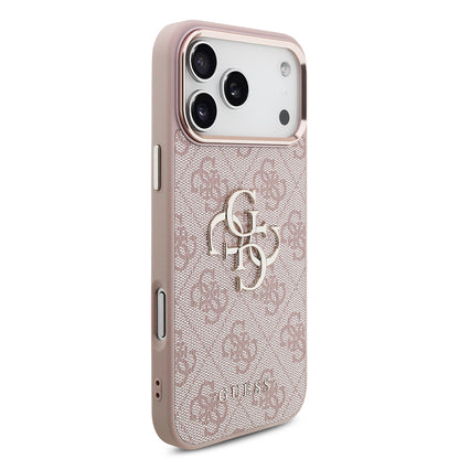 Maska za Apple iPhone 18 Pro / 17 Pro, Guess, 4G Big Classic Logo, Roza