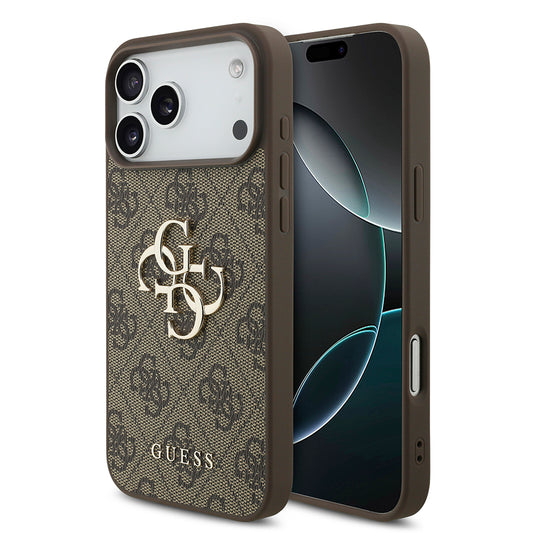 Maska za Apple iPhone 18 Pro / 17 Pro, Guess, 4G Big Logo, Smeđa