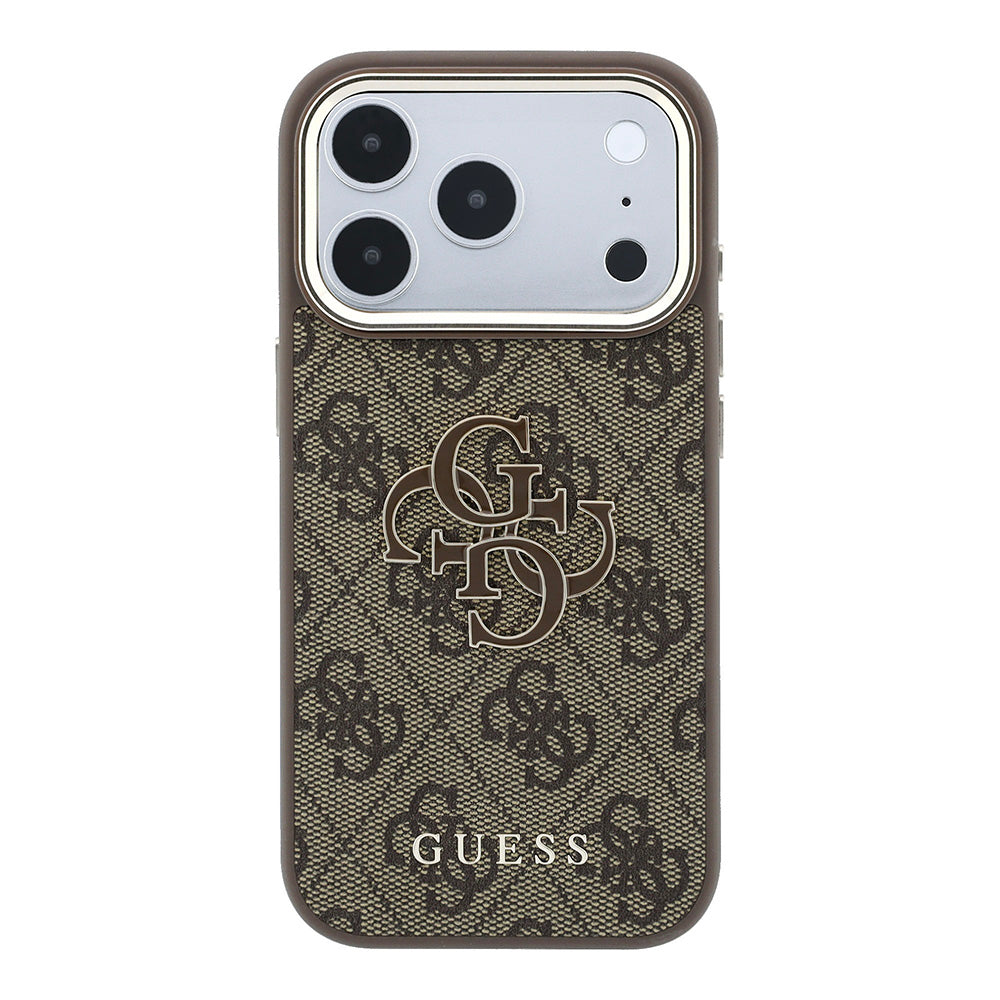 Maska za Apple iPhone 18 Pro / 17 Pro, Guess, 4G Big Resin Logo, Smeđa