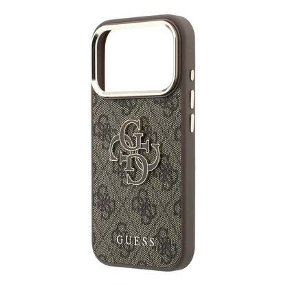 Maska za Apple iPhone 18 Pro / 17 Pro, Guess, 4G Big Resin Logo, Smeđa