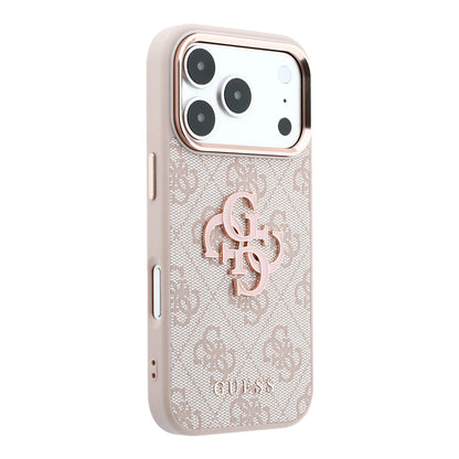 Maska za Apple iPhone 18 Pro / 17 Pro, Guess, 4G Big Resin Logo, Roza