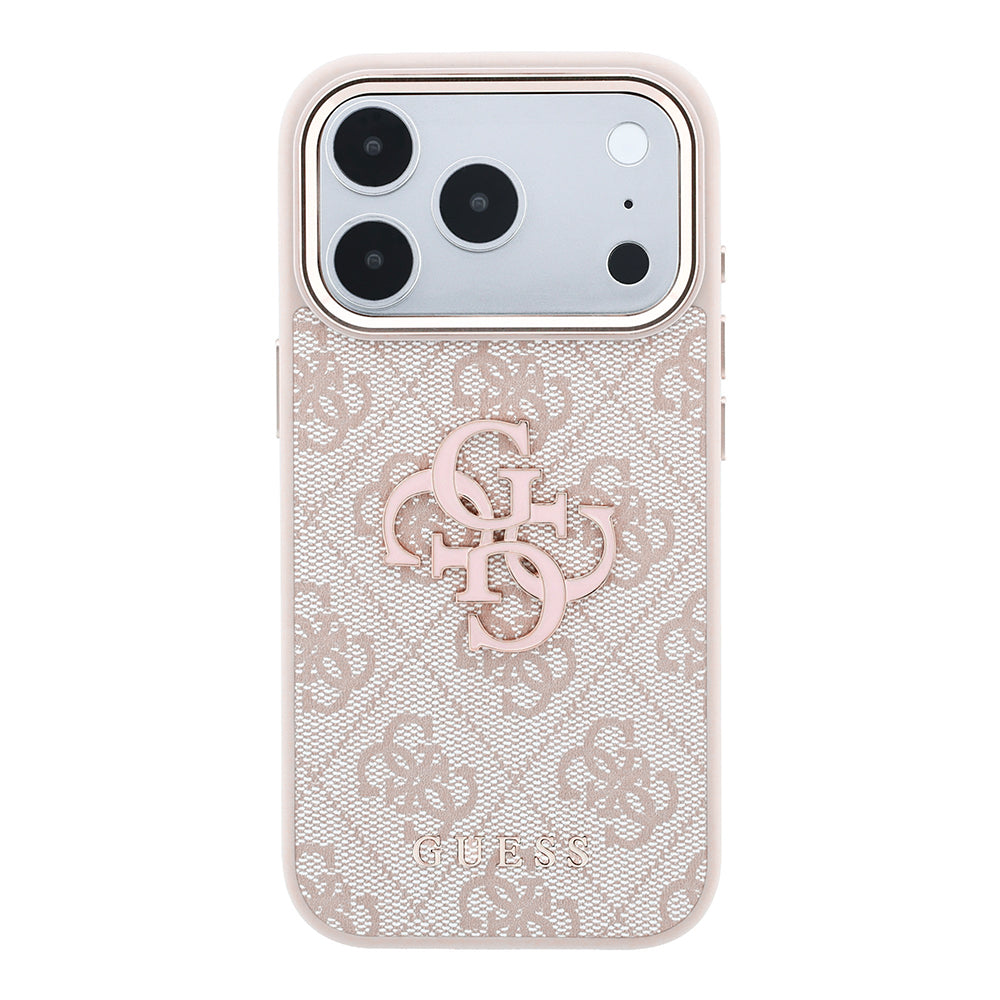 Maska za Apple iPhone 18 Pro / 17 Pro, Guess, 4G Big Resin Logo, Roza