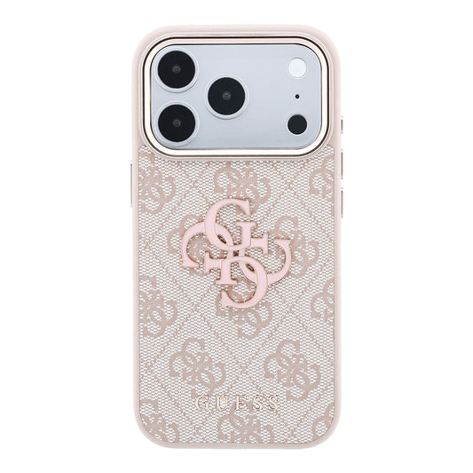 Maska za Apple iPhone 18 Pro / 17 Pro, Guess, 4G Big Resin Logo, Roza