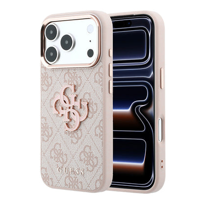 Maska za Apple iPhone 18 Pro / 17 Pro, Guess, 4G Big Resin Logo, Roza