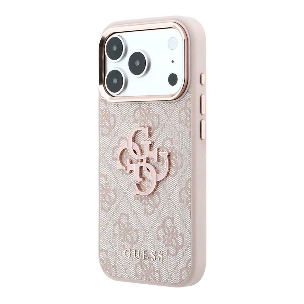 Maska za Apple iPhone 18 Pro / 17 Pro, Guess, 4G Big Resin Logo, Roza