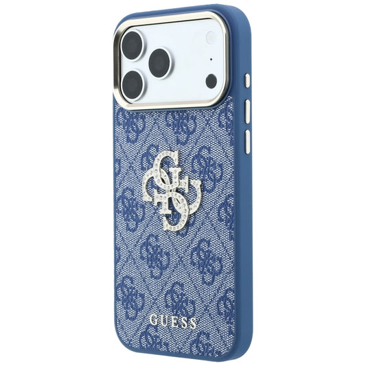 Maska za Apple iPhone 18 Pro / 17 Pro, Guess, 4G Big Strass Logo, Plava