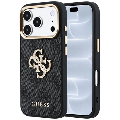 Maska za Apple iPhone 18 Pro / 17 Pro, Guess, 4G Big Strass Logo, Crna