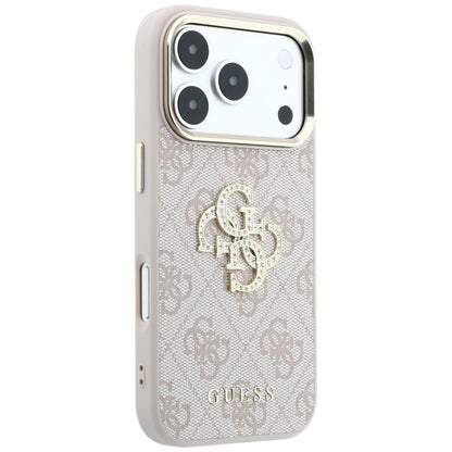 Maska za Apple iPhone 18 Pro / 17 Pro, Guess, 4G Big Strass Logo, Roza