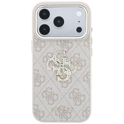 Maska za Apple iPhone 18 Pro / 17 Pro, Guess, 4G Big Strass Logo, Roza
