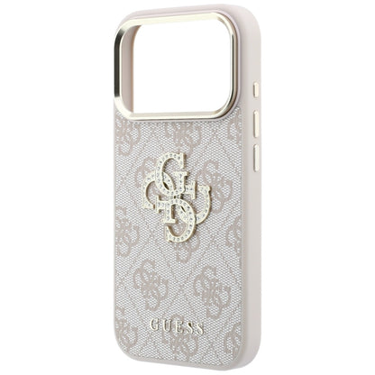 Maska za Apple iPhone 18 Pro / 17 Pro, Guess, 4G Big Strass Logo, Roza