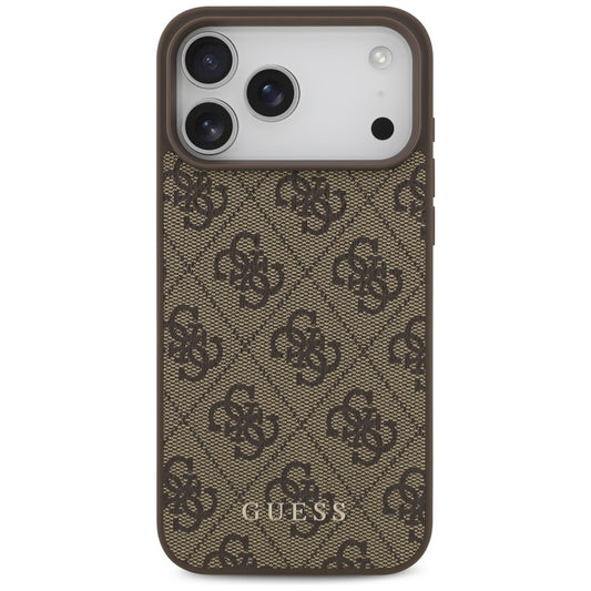 Maska za Apple iPhone 18 Pro / 17 Pro, Guess, 4G Classic Logo, Smeđa