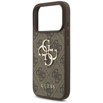 Maska za Apple iPhone 18 Pro / 17 Pro, Guess, 4G Classic Logo s remenom, Smeđa