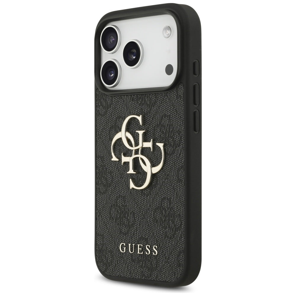 Maska za Apple iPhone 18 Pro / 17 Pro, Guess, 4G Classic Logo s remenom, Crna