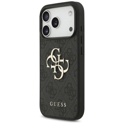 Maska za Apple iPhone 18 Pro / 17 Pro, Guess, 4G Classic Logo s remenom, Crna