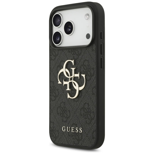 Maska za Apple iPhone 18 Pro / 17 Pro, Guess, 4G Classic Logo s remenom, Crna