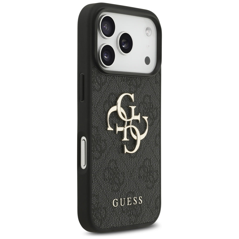 Maska za Apple iPhone 18 Pro / 17 Pro, Guess, 4G Classic Logo s remenom, Crna