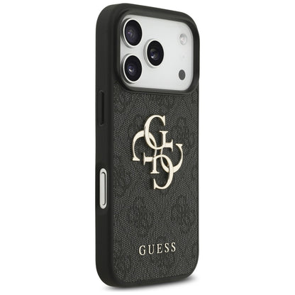 Maska za Apple iPhone 18 Pro / 17 Pro, Guess, 4G Classic Logo s remenom, Crna
