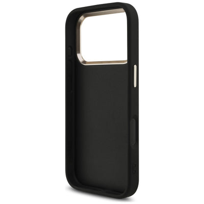 Maska za Apple iPhone 18 Pro / 17 Pro, Guess, 4G Classic Logo s remenom, Crno Zlatna
