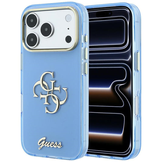 Maska za Apple iPhone 18 Pro / 17 Pro, Guess, IML 4G Metal Script, Plava