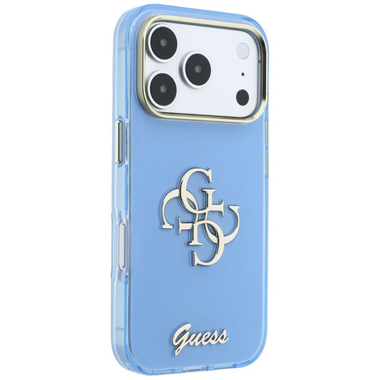 Maska za Apple iPhone 18 Pro / 17 Pro, Guess, IML 4G Metal Script, Plava