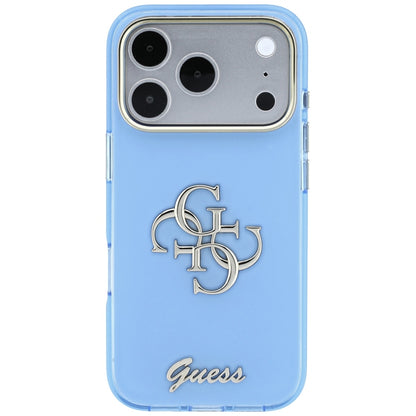 Maska za Apple iPhone 18 Pro / 17 Pro, Guess, IML 4G Metal Script, Plava