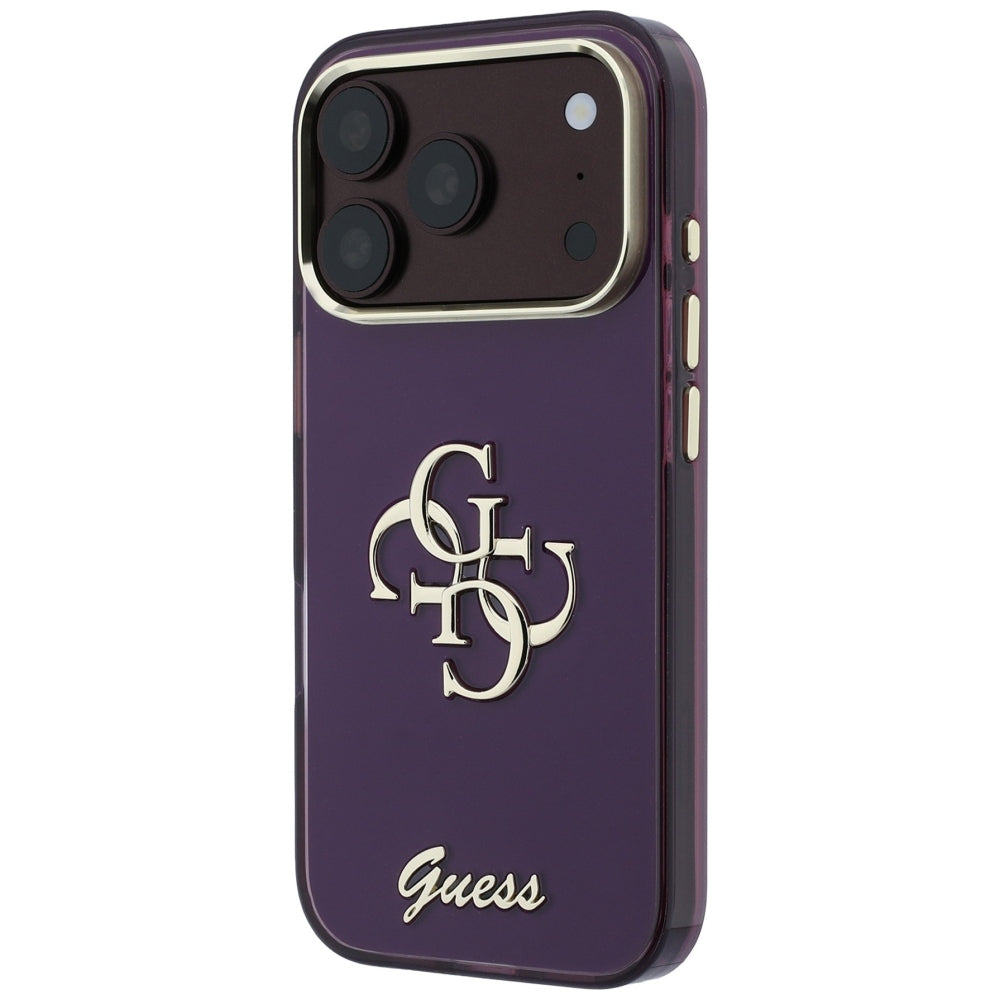 Maska za Apple iPhone 18 Pro / 17 Pro, Guess, IML 4G Metal Script, Bordo