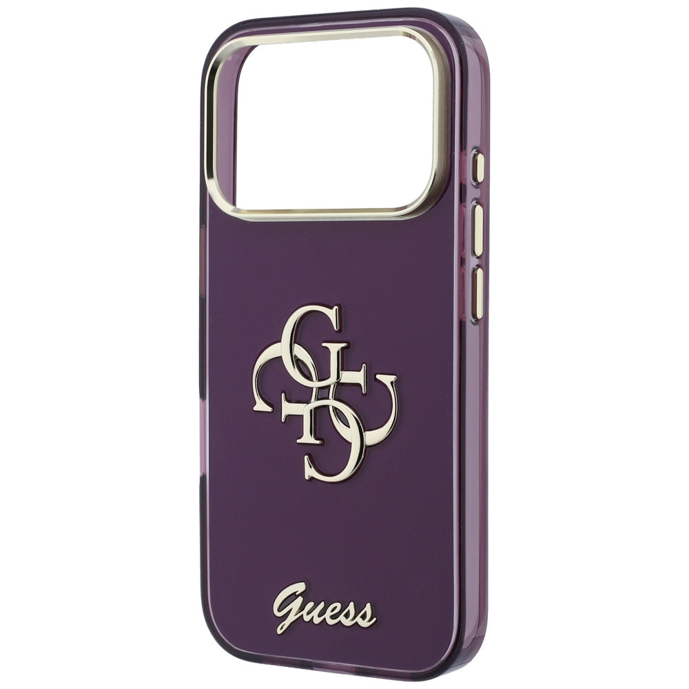 Maska za Apple iPhone 18 Pro / 17 Pro, Guess, IML 4G Metal Script, Bordo