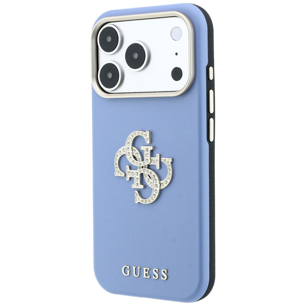 Maska za Apple iPhone 18 Pro / 17 Pro, Guess, Smooth Big Strass Logo, Plava