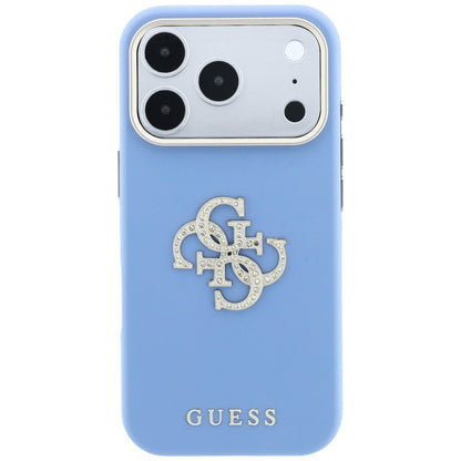 Maska za Apple iPhone 18 Pro / 17 Pro, Guess, Smooth Big Strass Logo, Plava