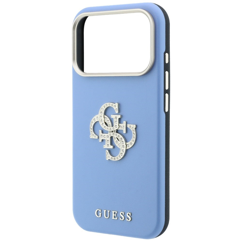 Maska za Apple iPhone 18 Pro / 17 Pro, Guess, Smooth Big Strass Logo, Plava