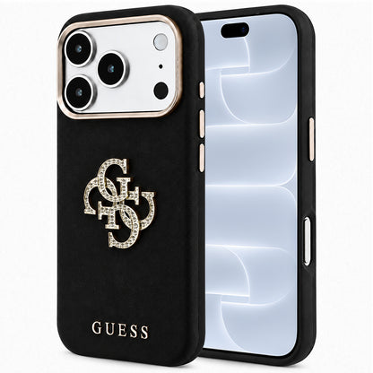 Maska za Apple iPhone 18 Pro / 17 Pro, Guess, Smooth Big Strass Logo, Crna