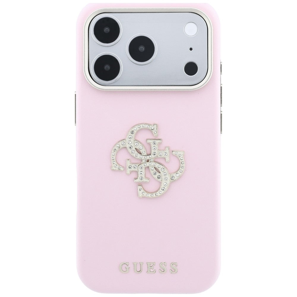 Maska za Apple iPhone 18 Pro / 17 Pro, Guess, Smooth Big Strass Logo, ružičasta