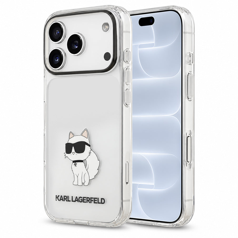 Maska za Apple iPhone 18 Pro / 17 Pro, Karl Lagerfeld, IML Choupette NFT, prozirna