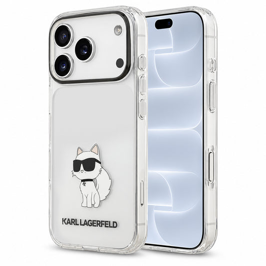 Maska za Apple iPhone 18 Pro / 17 Pro, Karl Lagerfeld, IML Choupette NFT, prozirna
