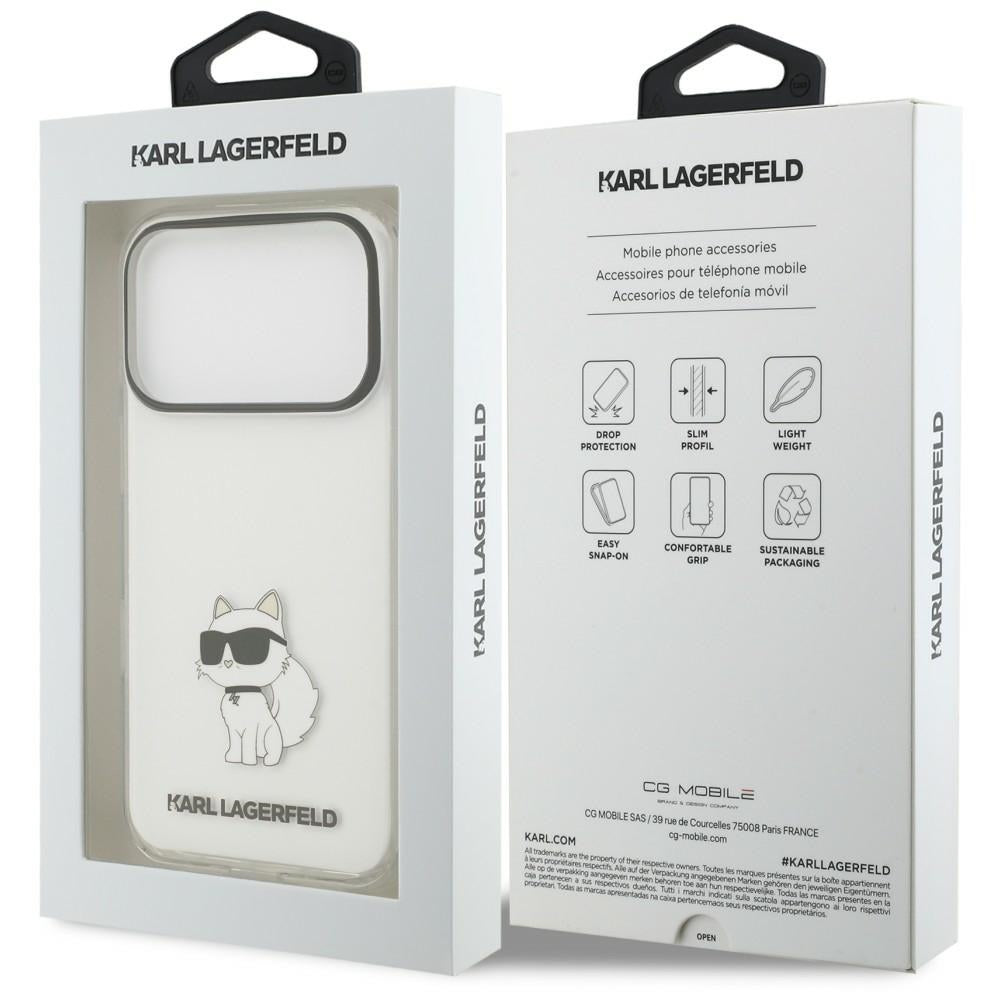 Maska za Apple iPhone 18 Pro / 17 Pro, Karl Lagerfeld, IML Choupette NFT, prozirna