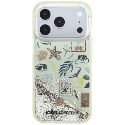 Maska za Apple iPhone 18 Pro / 17 Pro, Karl Lagerfeld, Liquid Glitter Beach and Sand, Bež