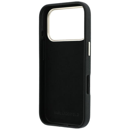 Maska za Apple iPhone 18 Pro / 17 Pro, Karl Lagerfeld, Smooth Big Resin Signature Logo, Crna