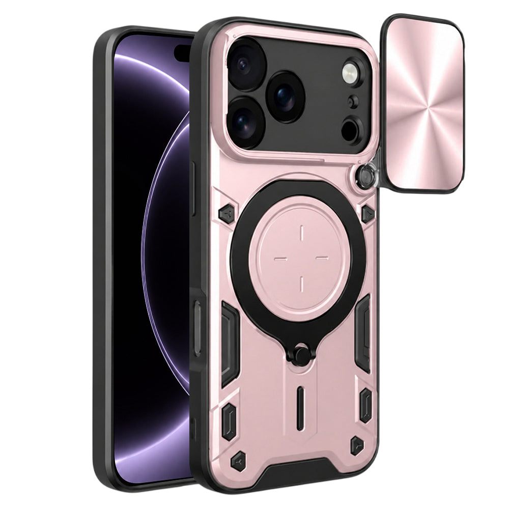 Maska za Apple iPhone 18 Pro / 17 Pro, Techsuit, CamGuard Pro, Ružičasto zlatna