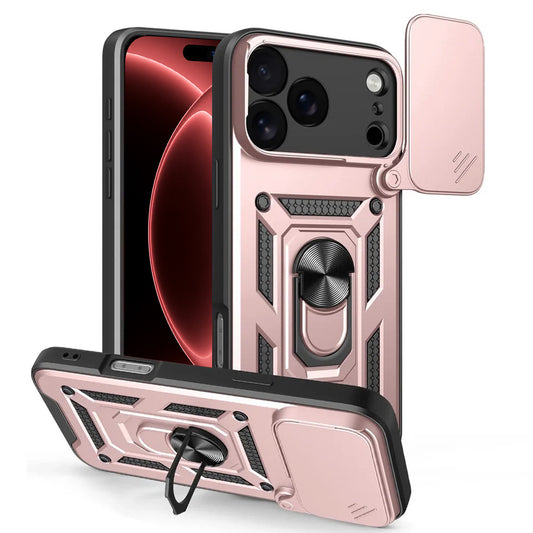 Maska za Apple iPhone 18 Pro / 17 Pro, Techsuit, CamShield, Ružičasto zlatna