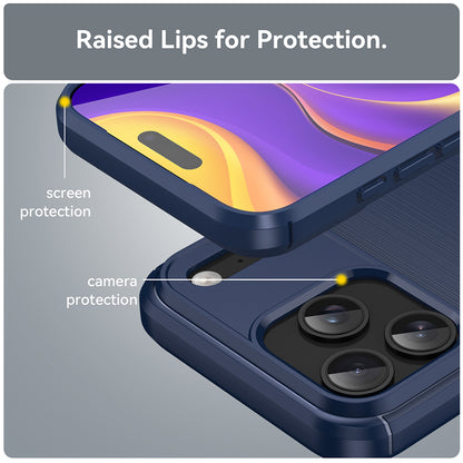 Maska za Apple iPhone 18 Pro / 17 Pro, Techsuit, Karbon, Plava
