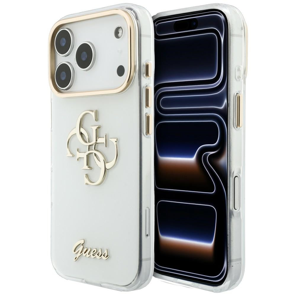 Maska za Apple iPhone 18 Pro, Guess, IML 4G Metal Script, Bijela