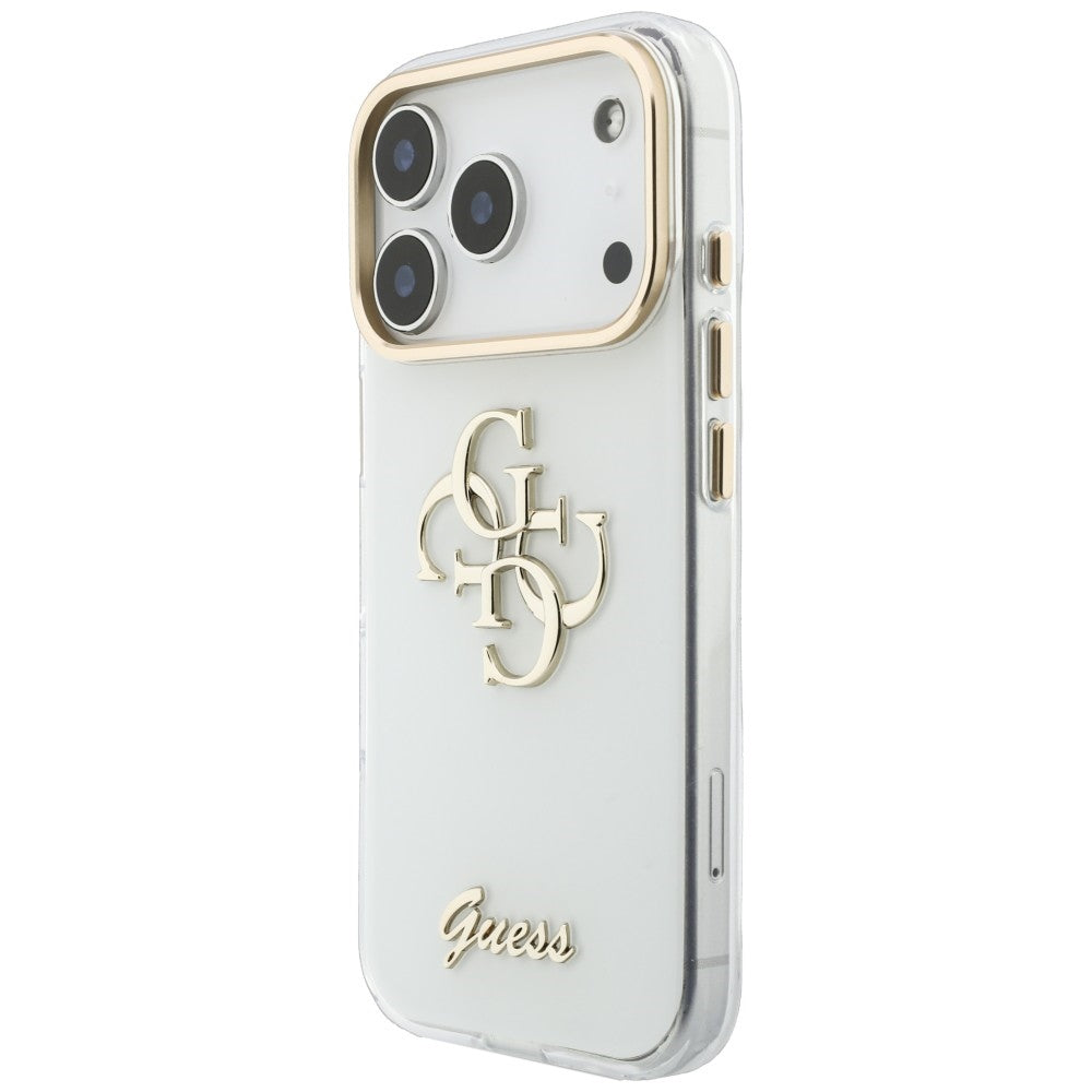 Maska za Apple iPhone 18 Pro, Guess, IML 4G Metal Script, Bijela