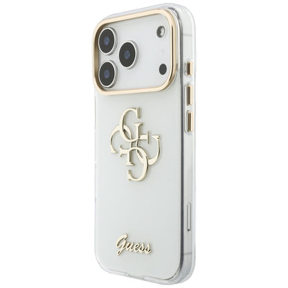 Maska za Apple iPhone 18 Pro, Guess, IML 4G Metal Script, Bijela