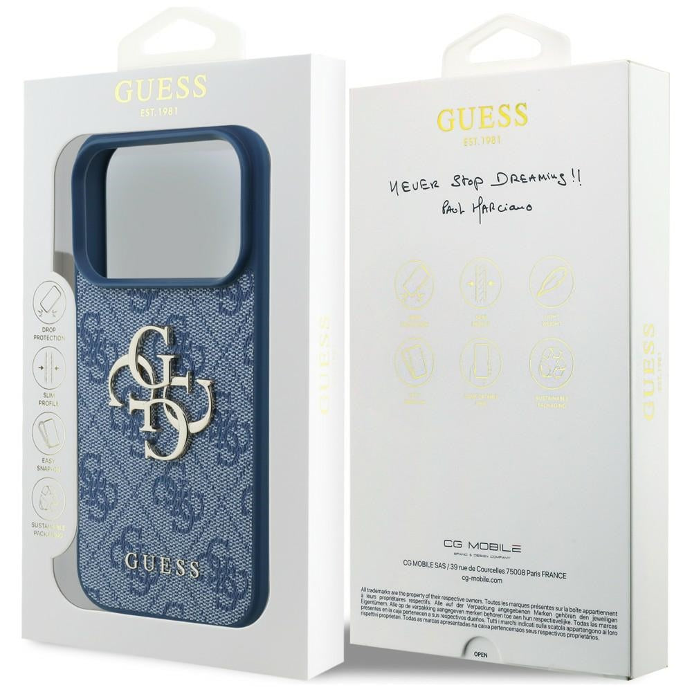 Maska za Apple iPhone 18 Pro Max / 17 Pro Max, Guess, 4G Big Logo, Plava