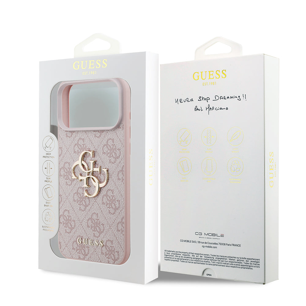 Maska za Apple iPhone 18 Pro Max / 17 Pro Max, Guess, 4G Big Logo, Roza