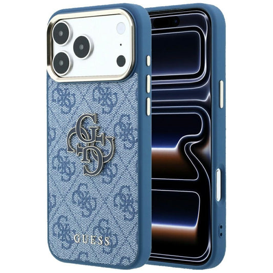 Maska za Apple iPhone 18 Pro Max / 17 Pro Max, Guess, 4G Big Resin Logo, Plava