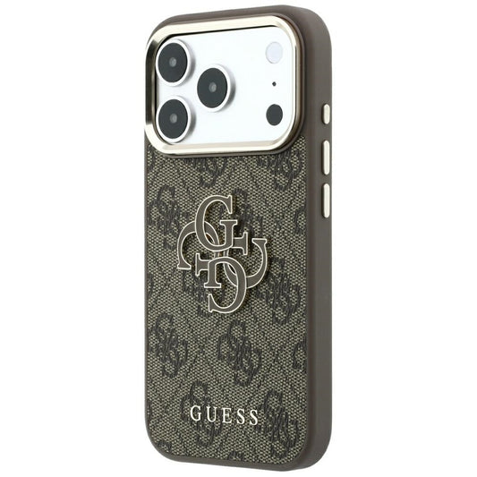 Maska za Apple iPhone 18 Pro Max / 17 Pro Max, Guess, 4G Big Resin Logo, Smeđa