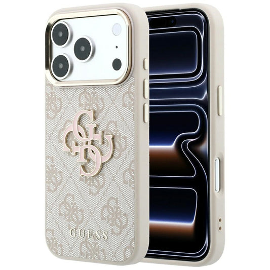 Maska za Apple iPhone 18 Pro Max / 17 Pro Max, Guess, 4G Big Resin Logo, Roza