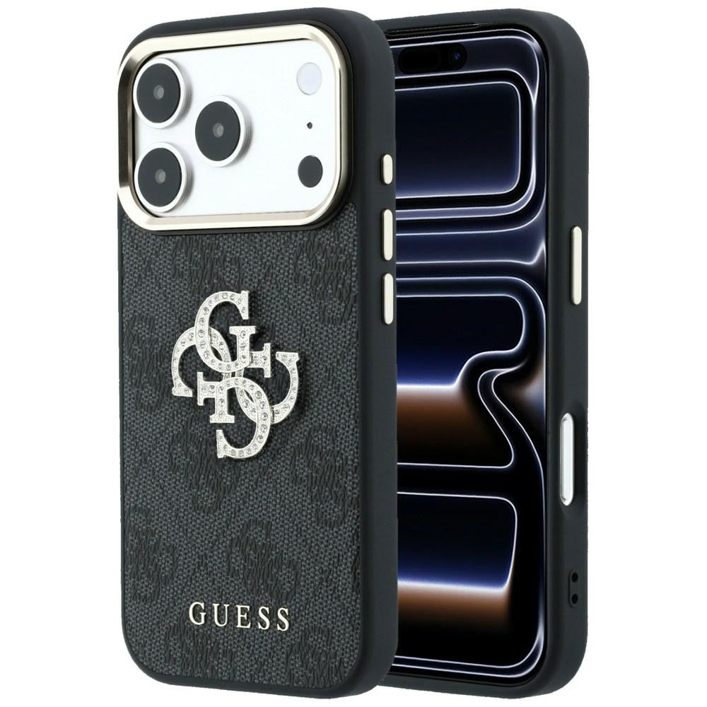 Maska za Apple iPhone 18 Pro Max / 17 Pro Max, Guess, 4G Big Strass Logo, Crna