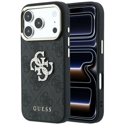 Maska za Apple iPhone 18 Pro Max / 17 Pro Max, Guess, 4G Big Strass Logo, Crna
